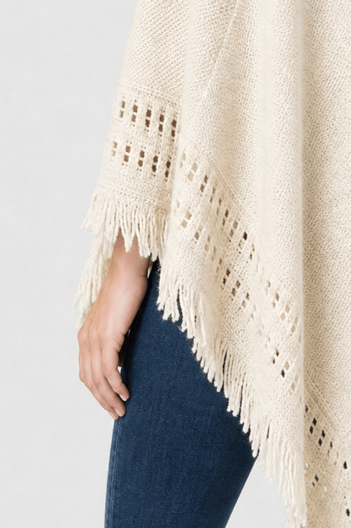 Cape Maille Femme à Capuche