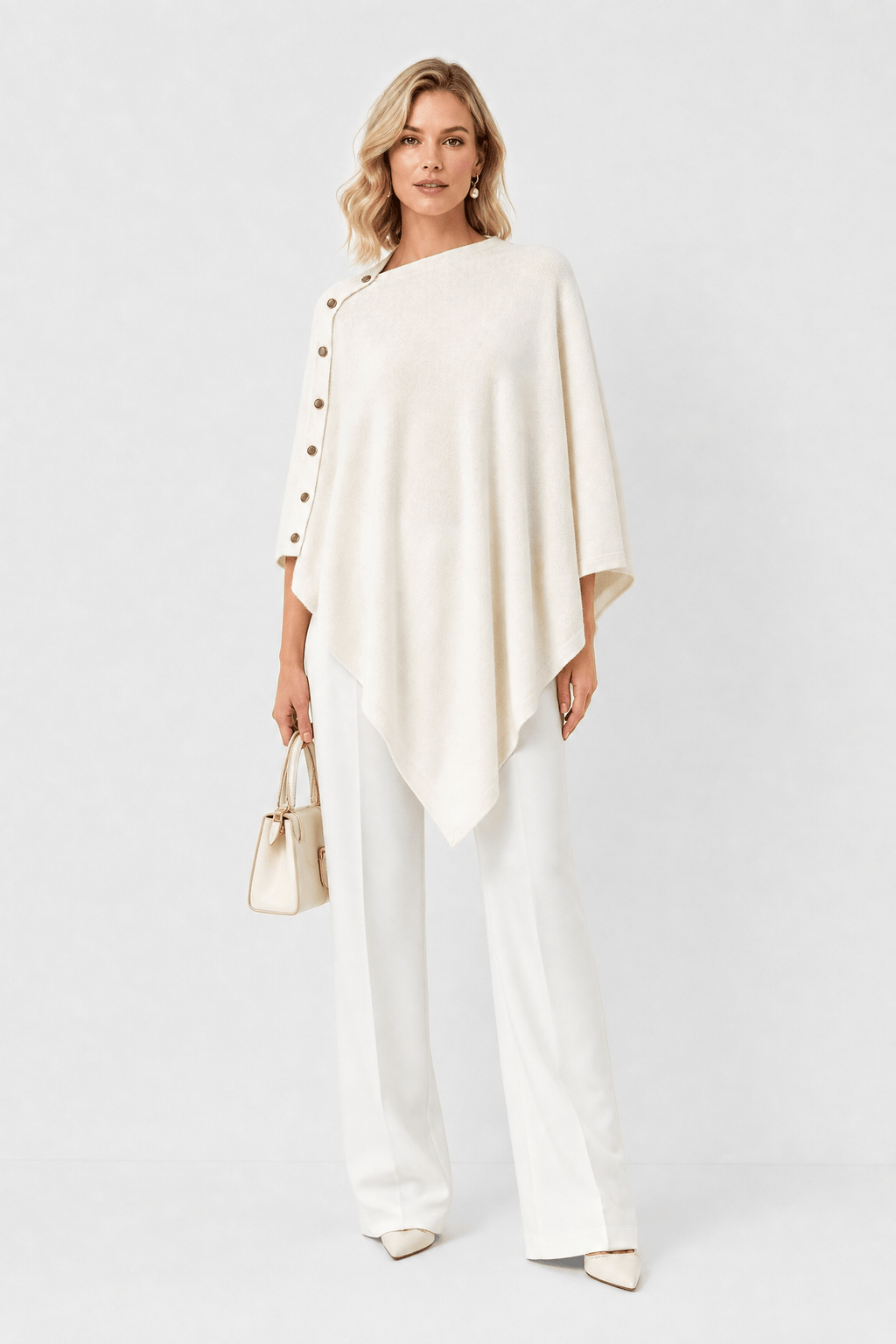 Cape Femme Blanche en Laine