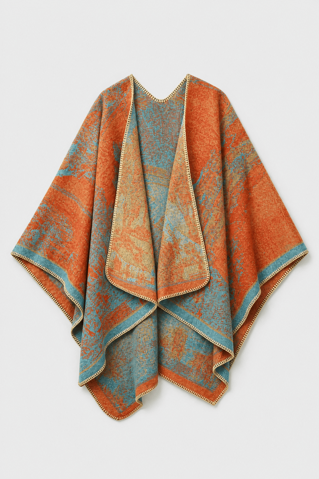 Gilet Cape Femme Long et Chaud