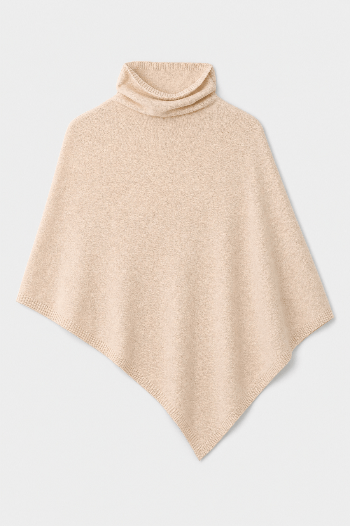 Cape en Laine Femme Beige