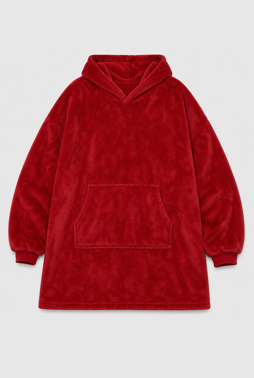 Cape Femme Rouge à Capuche