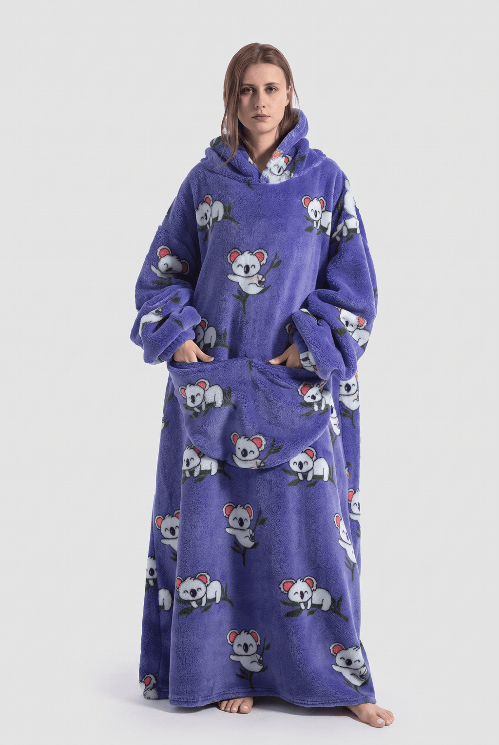 Cape Polaire Femme Manches Longues