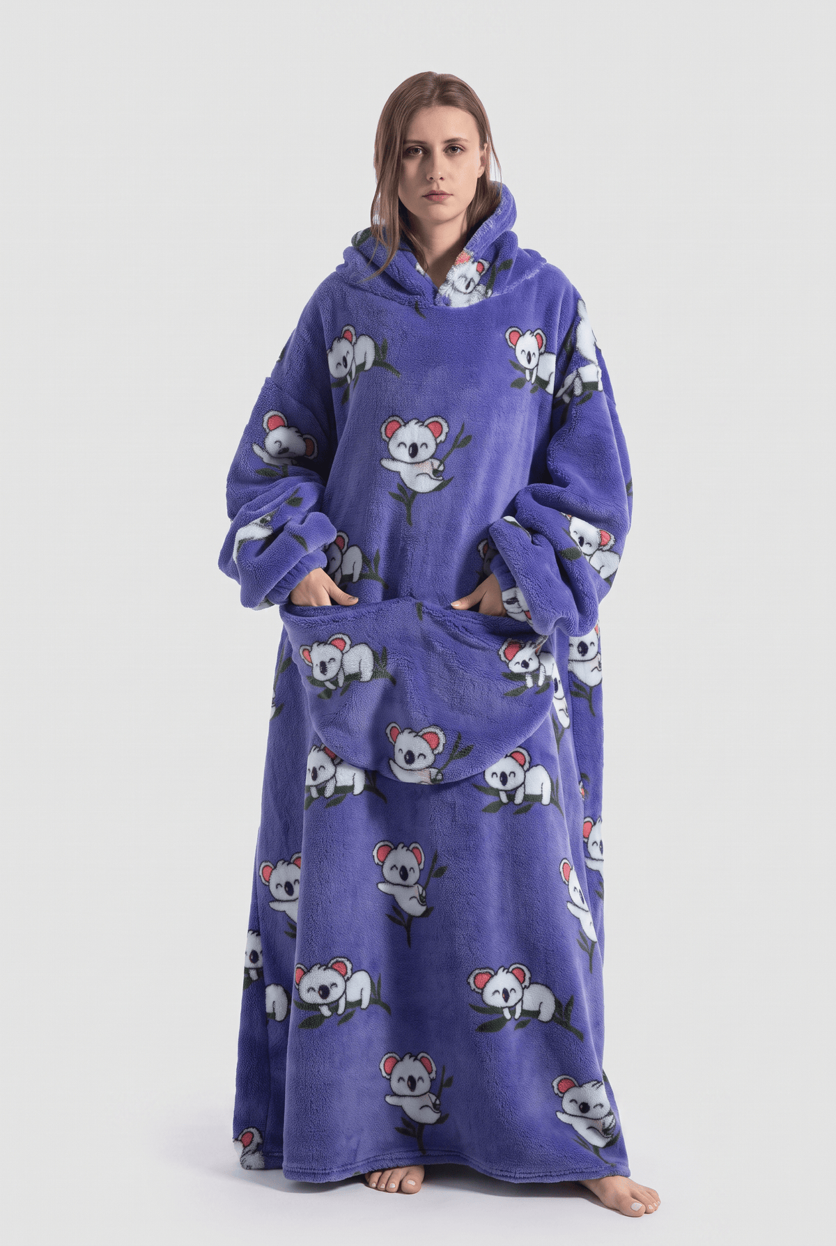 Cape Polaire Femme Manches Longues