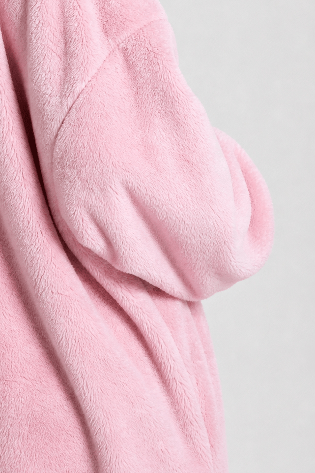 Cape Polaire Femme à Capuche Rose