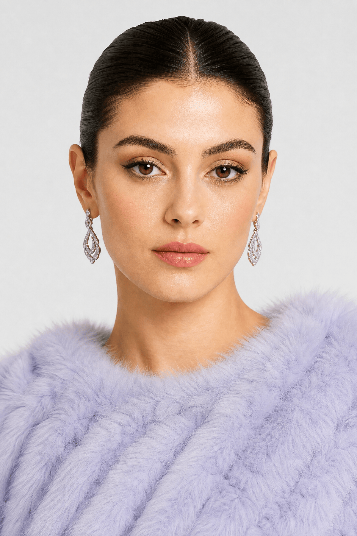 Cape Fourrure Femme Violette