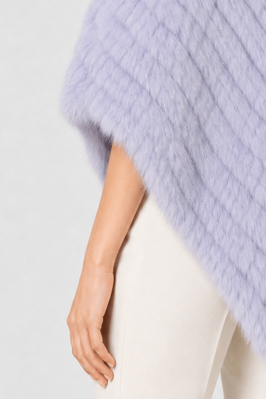 Cape Fourrure Femme Violette