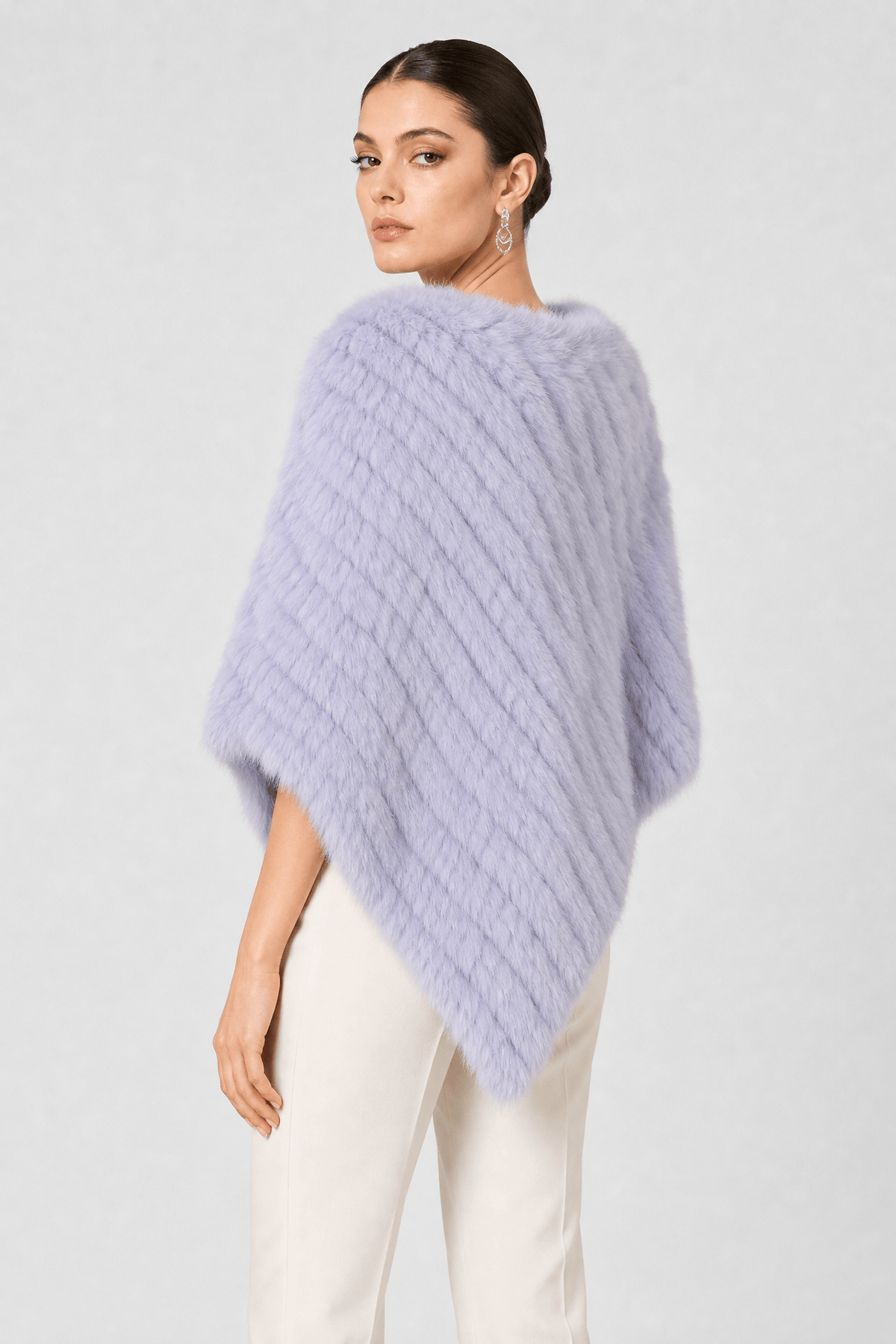 Cape Fourrure Femme Violette
