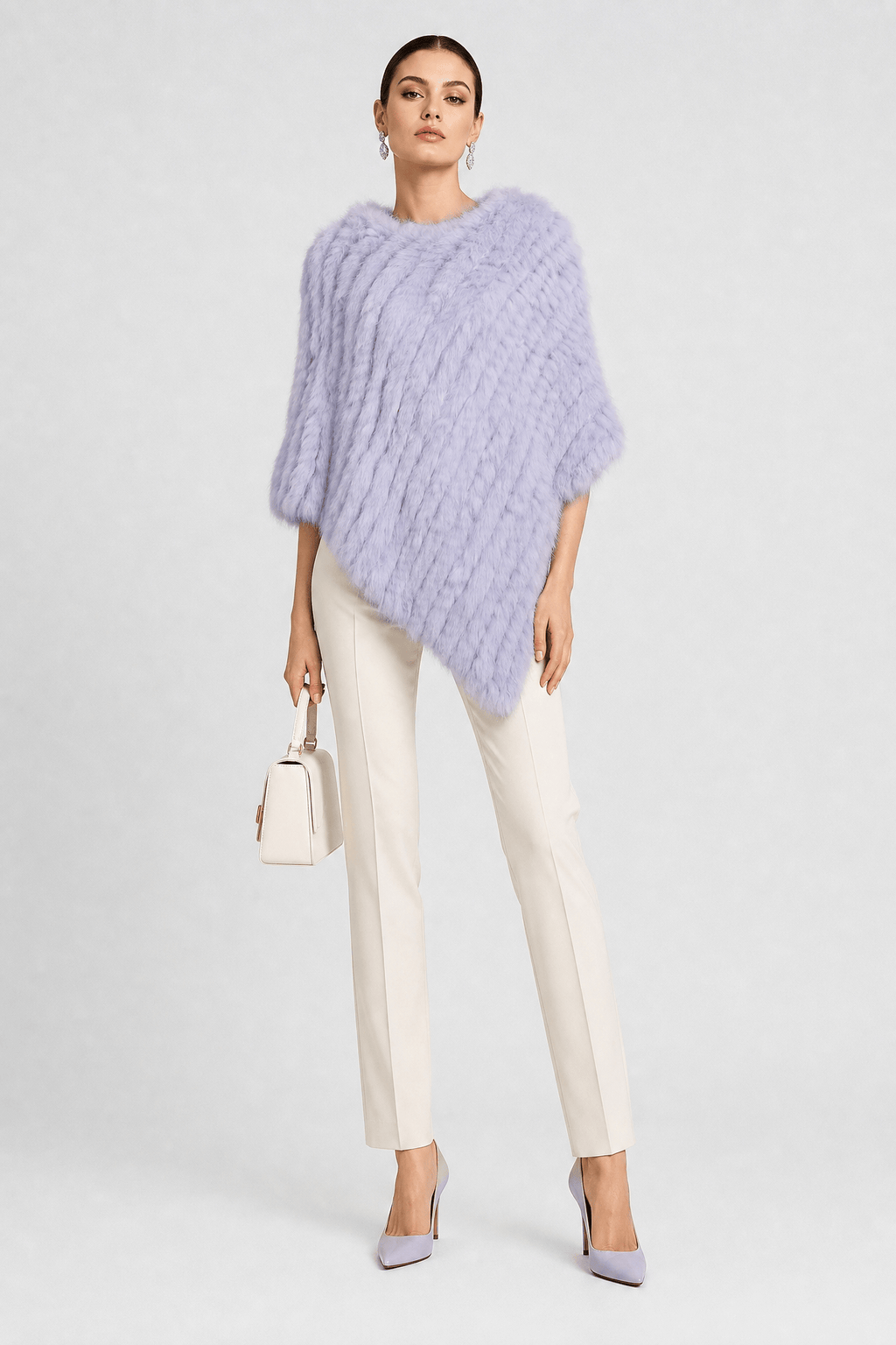 Cape Fourrure Femme Violette